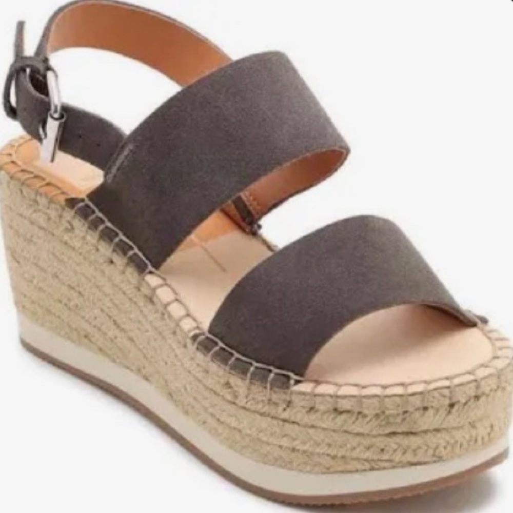 Dolce Vita Mauri Espadrille Wedge Sandal Size 7 - GREY